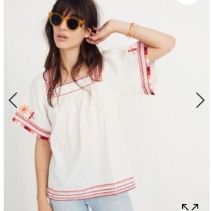 NWOT Madewell Sandblossom Embroidered Top